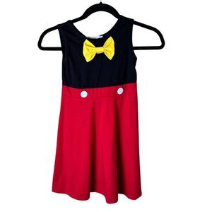 Kids Casual Dress with Yellow Bow